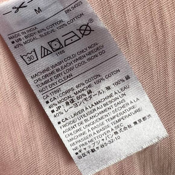 Banana Republic Top Puffy Sleeve Light Pink Preppy Women's Size Medium - Picture 9 of 10